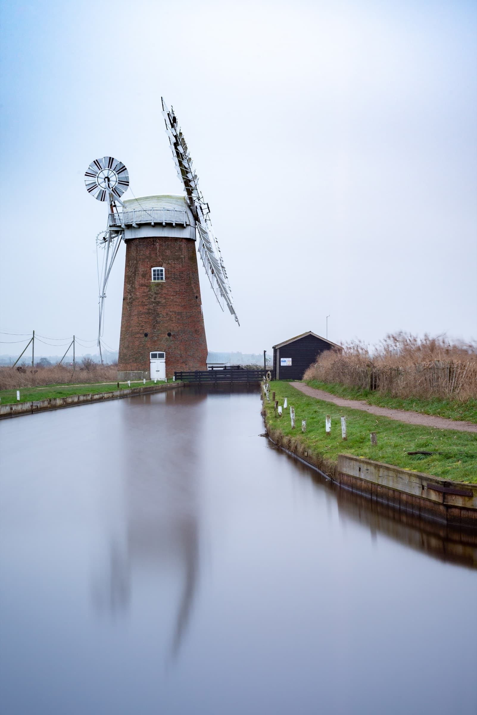 A Norfolk windmill on the Broads